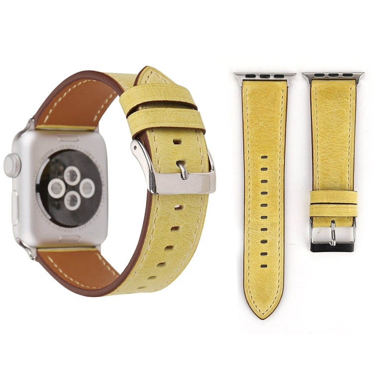 Per Apple Watch Ultra 49mm / Serie 8 e 7 45 mm / SE 2 e 6 e SE e 5 e 4 44 mm / 3 e 2 e 1 42 mm Cinturino in vera pelle stile fresco, 42mm