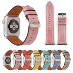 Per Apple Watch Ultra 49mm / Serie 8 e 7 45 mm / SE 2 e 6 e SE e 5 e 4 44 mm / 3 e 2 e 1 42 mm Cinturino in vera pelle stile fresco, 42mm