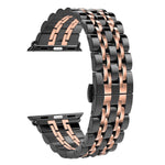 Cinturino per orologio da uomo in acciaio inossidabile con fibbia a farfalla nascosta da 22 mm per Apple Watch 42 mm, 22mm Men