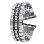 Cinturino per orologio da uomo in acciaio inossidabile con fibbia a farfalla nascosta da 22 mm per Apple Watch 42 mm, 22mm Men