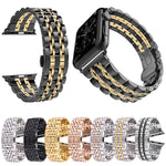 Cinturino per orologio da uomo in acciaio inossidabile con fibbia a farfalla nascosta da 22 mm per Apple Watch 42 mm, 22mm Men
