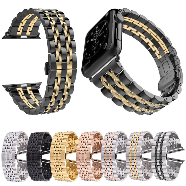 Cinturino per orologio da uomo in acciaio inossidabile con fibbia a farfalla nascosta da 22 mm per Apple Watch 42 mm, 22mm Men