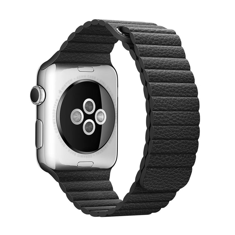 Per cinturino in pelle PU con chiusura magnetica ad anello da 38 mm per Apple Watch