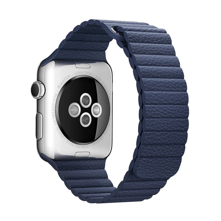 Per cinturino in pelle PU con chiusura magnetica ad anello da 38 mm per Apple Watch
