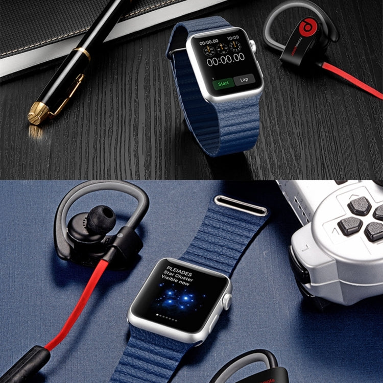 Per cinturino in pelle PU con chiusura magnetica ad anello da 38 mm per Apple Watch