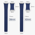 Per cinturino in pelle PU con chiusura magnetica ad anello da 38 mm per Apple Watch
