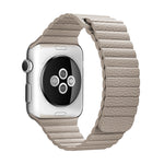 Per cinturino in pelle PU con chiusura magnetica ad anello da 38 mm per Apple Watch