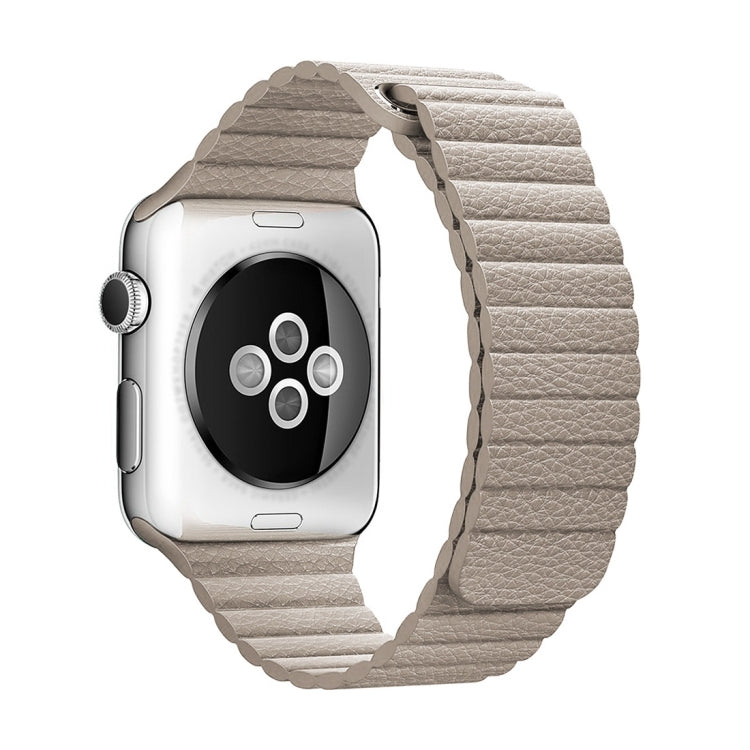 Per cinturino in pelle PU con chiusura magnetica ad anello da 38 mm per Apple Watch