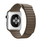 Per cinturino in pelle PU con chiusura magnetica ad anello da 38 mm per Apple Watch