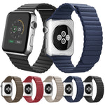 Per cinturino in pelle PU con chiusura magnetica ad anello da 38 mm per Apple Watch