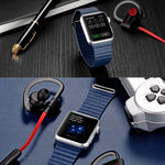 Per cinturino in pelle PU con chiusura magnetica ad anello da 42 mm per Apple Watch