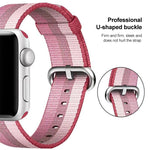Per Apple Watch cinturino in nylon intrecciato a righe da 42 mm, For Apple Watch 42mm