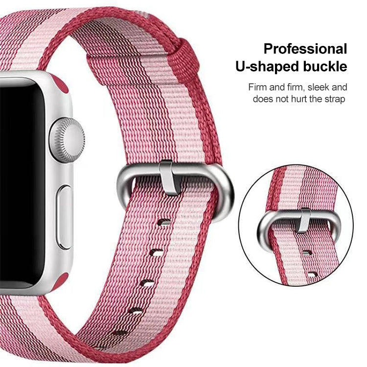 Per Apple Watch cinturino in nylon intrecciato a righe da 42 mm, For Apple Watch 42mm