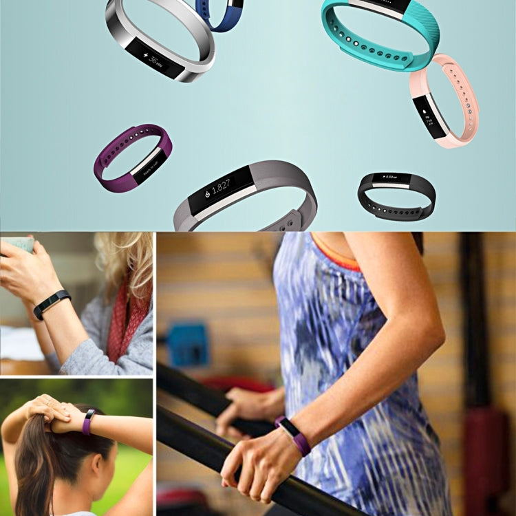 Per cinturino in silicone con struttura obliqua per Fitbit Alta Watch, misura grande, lunghezza: circa 22 cm