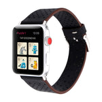 Per Apple Watch Serie 8 e 7 41 mm / SE 2 e 6 e SE e 5 e 4 40 mm / 3 e 2 e 1 38 mm Cinturino per orologio con motivo a fori in vera pelle semplice e alla moda, 38mm