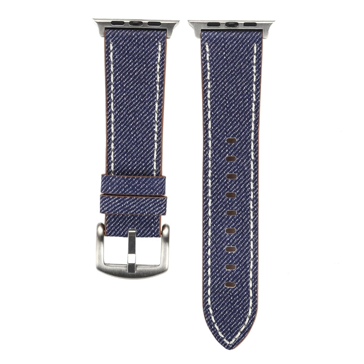 Per Apple Watch Serie 8 e 7 41 mm / SE 2 e 6 e SE e 5 e 4 40 mm / 3 e 2 e 1 38 mm Cinturino per orologio modello cowboy in vera pelle moda semplice, 38mm