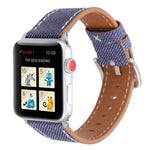 Per Apple Watch Serie 8 e 7 41 mm / SE 2 e 6 e SE e 5 e 4 40 mm / 3 e 2 e 1 38 mm Cinturino per orologio modello cowboy in vera pelle moda semplice, 38mm