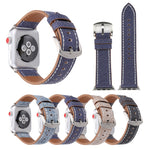 Per Apple Watch Serie 8 e 7 41 mm / SE 2 e 6 e SE e 5 e 4 40 mm / 3 e 2 e 1 38 mm Cinturino per orologio modello cowboy in vera pelle moda semplice, 38mm