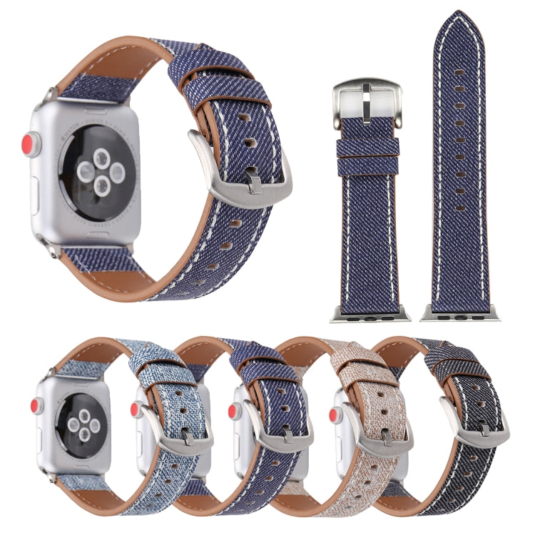 Per Apple Watch Serie 8 e 7 41 mm / SE 2 e 6 e SE e 5 e 4 40 mm / 3 e 2 e 1 38 mm Cinturino per orologio modello cowboy in vera pelle moda semplice, 38mm