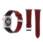 Per Apple Watch Ultra 49mm / Serie 8 e 7 45 mm / SE 2 e 6 e SE e 5 e 4 44 mm / 3 e 2 e 1 42 mm Cinturino per orologio con motivo a fori in vera pelle semplice e alla moda, 42mm