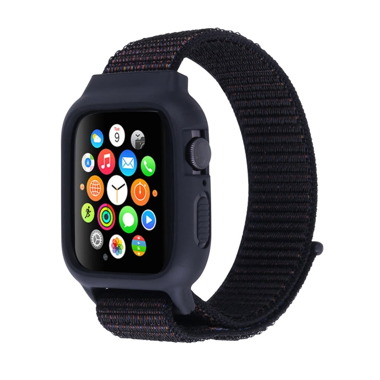 Per Apple Watch Serie 7 45 mm / 6 e SE e 5 e 4 44 mm / 3 e 2 e 1 42 mm Cinturino in nylon con chiusura a strappo, For Apple Watch Series 7 45mm / 6 & SE & 5 & 4 44mm / 3 & 2 & 1 42mm                                                                      ...
