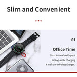 Caricabatterie wireless magnetico portatile ROCK W26 per interfaccia Huawei Watch GT / GT2 / Honor Magic Type-C