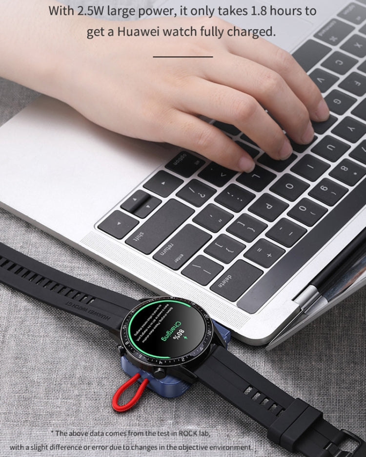 Caricabatterie wireless magnetico portatile ROCK W26 per interfaccia Huawei Watch GT / GT2 / Honor Magic Type-C