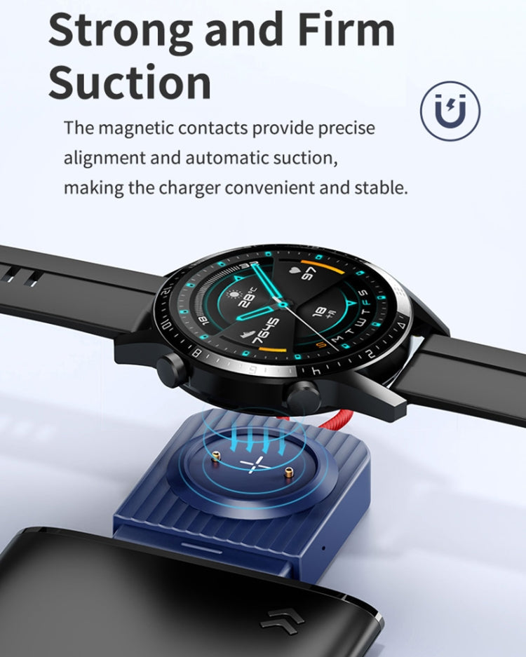 Caricabatterie wireless magnetico portatile ROCK W26 per interfaccia Huawei Watch GT / GT2 / Honor Magic Type-C