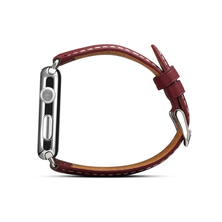 Cinturino in pelle per orologio di lusso per auto Denior Environmental per Apple Watch Ultra 49 mm / Serie 8 e 7 45 mm / SE 2 e 6 e SE e 5 e 4 44 mm / 3 e 2 e 1 42 mm