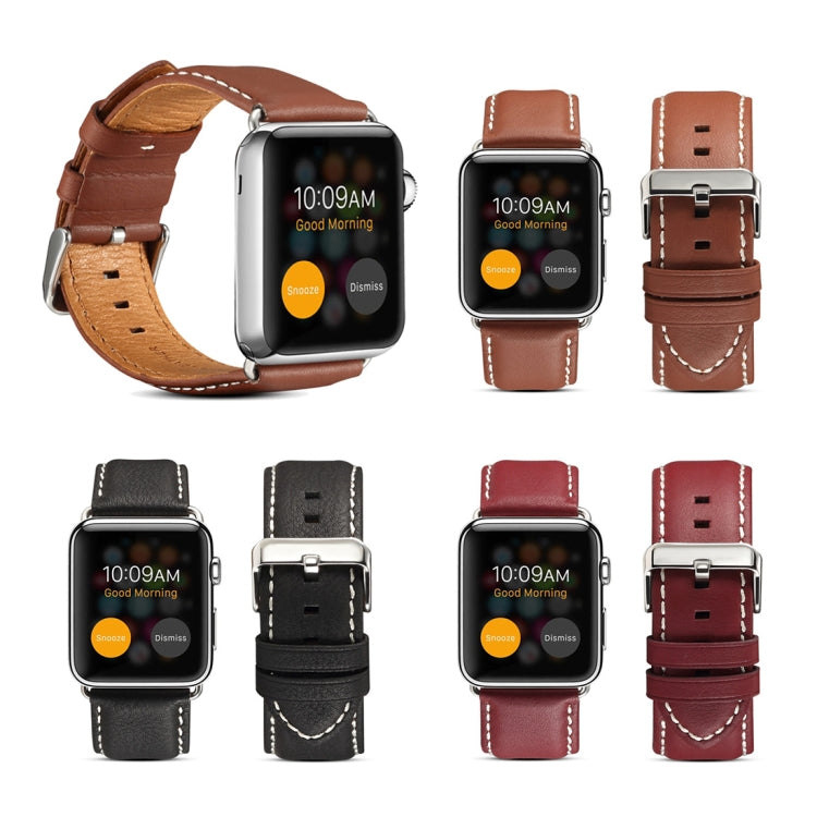 Cinturino in pelle per orologio di lusso per auto Denior Environmental per Apple Watch Ultra 49 mm / Serie 8 e 7 45 mm / SE 2 e 6 e SE e 5 e 4 44 mm / 3 e 2 e 1 42 mm