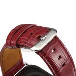 Denior Orologio in pelle di coccodrillo Cinturino in pelle di vacchetta per Apple Watch Serie 7 45 mm / 6 e SE e 5 e 4 44 mm / 3 e 2 e 1 42 mm
