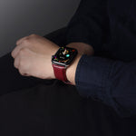 Denior cinturino in pelle di coccodrillo per orologio in pelle di vacchetta per Apple Watch serie 8 e 7 41 mm / SE 2 e 6 e SE e 5 e 4 40 mm / 3 e 2 e 1 38 mm