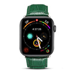 Denior cinturino in pelle di coccodrillo per orologio in pelle di vacchetta per Apple Watch serie 8 e 7 41 mm / SE 2 e 6 e SE e 5 e 4 40 mm / 3 e 2 e 1 38 mm