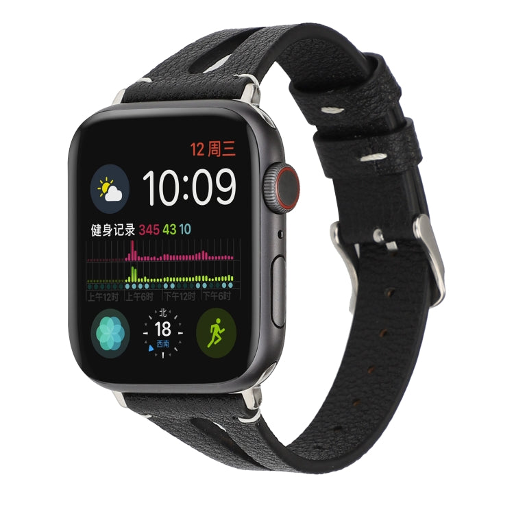 Cinturino in pelle semplice a V per Apple Watch