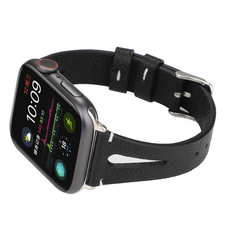 Cinturino in pelle semplice a V per Apple Watch