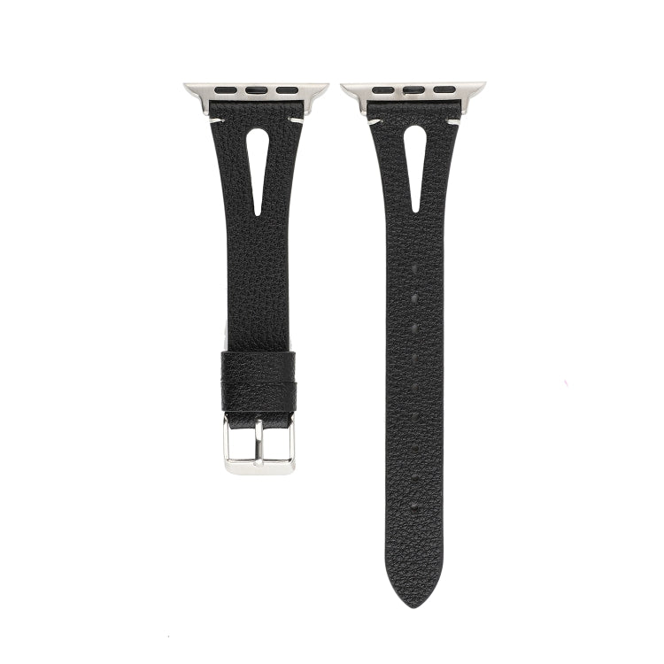 Cinturino in pelle semplice a V per Apple Watch