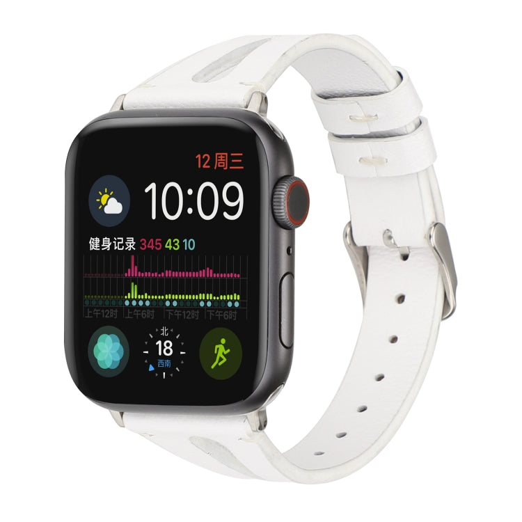 Cinturino in pelle semplice a forma di V per Apple Watch Ultra 49 mm / Serie 8 e 7 45 mm / SE 2 e 6 e SE e 5 e 4 44 mm / 3 e 2 e 1 42 mm