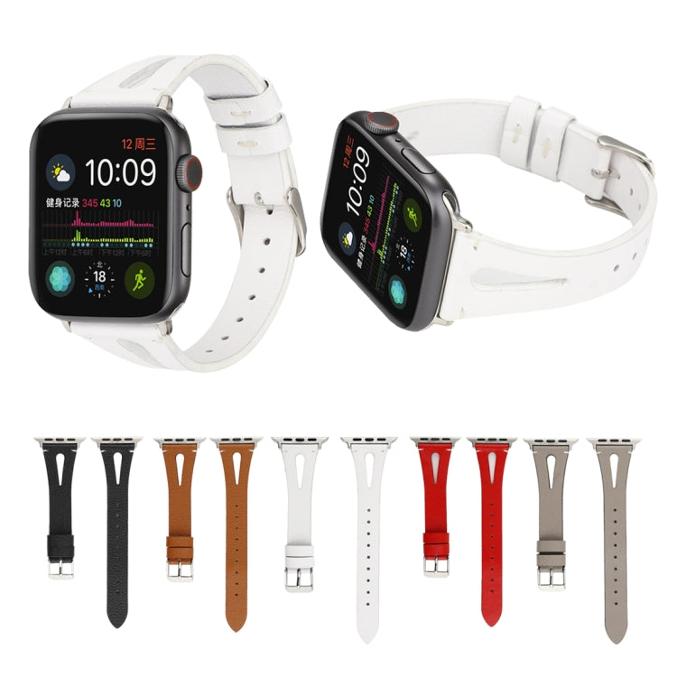 Cinturino in pelle semplice a V per Apple Watch