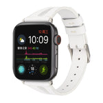 Cinturino in pelle semplice a forma di V per Apple Watch serie 7 41 mm / 6 e SE e 5 e 4 40 mm / 3 e 2 e 1 38 mm