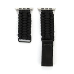 Magic Paste Cinturino per orologio in nylon con corda per ombrello in vera pelle e fibbia in acciaio inossidabile per Apple Watch serie 8 e 7 41 mm / SE 2 e 6 e SE e 5 e 4 40 mm / 3 e 2 e 1 38 mm, 7 41mm / 6&SE&5&4 40mm / 3&2&1 38mm