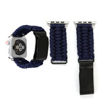 Magic Paste Cinturino per orologio in nylon con corda per ombrello in vera pelle e fibbia in acciaio inossidabile per Apple Watch serie 8 e 7 41 mm / SE 2 e 6 e SE e 5 e 4 40 mm / 3 e 2 e 1 38 mm, 7 41mm / 6&SE&5&4 40mm / 3&2&1 38mm