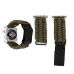 Magic Paste Cinturino per orologio in nylon con corda per ombrello in vera pelle e fibbia in acciaio inossidabile per Apple Watch serie 8 e 7 41 mm / SE 2 e 6 e SE e 5 e 4 40 mm / 3 e 2 e 1 38 mm, 7 41mm / 6&SE&5&4 40mm / 3&2&1 38mm
