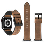TPU con texture Crazy Horse + cinturino in acciaio inossidabile per Apple Watch serie 7 45 mm / 6 e SE e 5 e 4 44 mm / 3 e 2 e 1 42 mm, 44mm