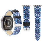 Cinturino per orologio in vera pelle con stampa spine per Apple Watch serie 8 e 7 41 mm / SE 2 e 6 e SE e 5 e 4 40 mm / 3 e 2 e 1 38 mm, 40mm
