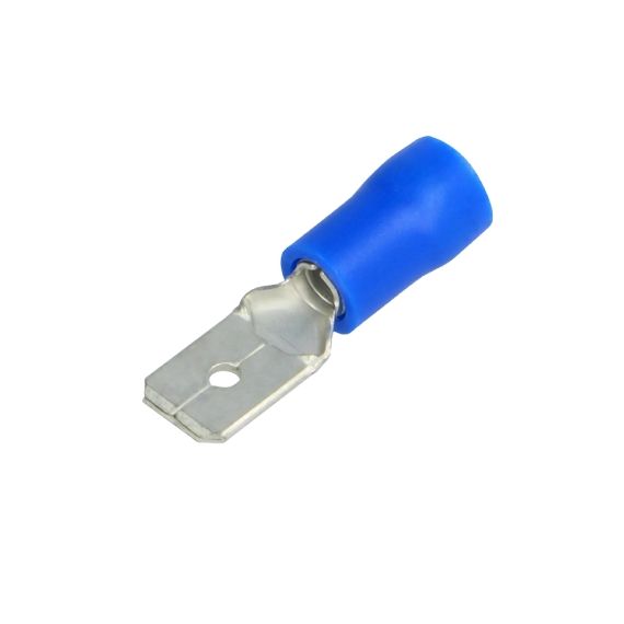 Connettore faston a linguetta blu 6.3mm 1.5-2.5mm