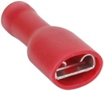 Connettore faston femmina isolato 6.3mm rosso 0.5-1.5mm²