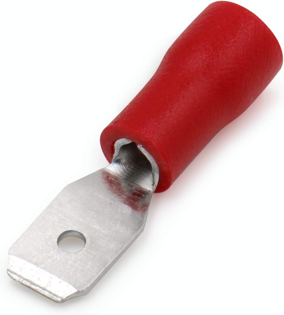 Connettore faston a linguetta rosso 4.8mm 0.5-1.5mm