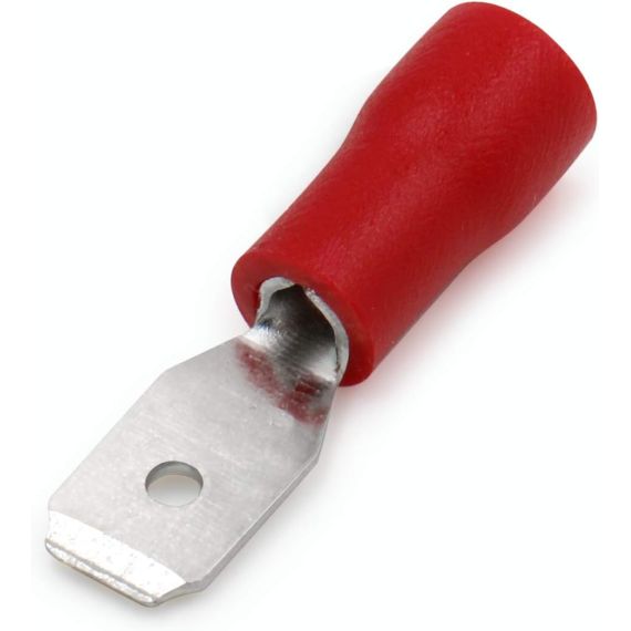 Connettore faston a linguetta rosso 4.8mm 0.5-1.5mm