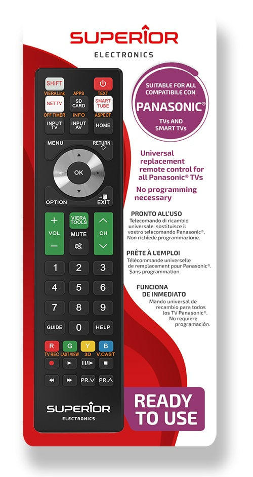 Telecomando universale pre-programmato per Panasonic 8054242080452 SUPTRB011 B7980