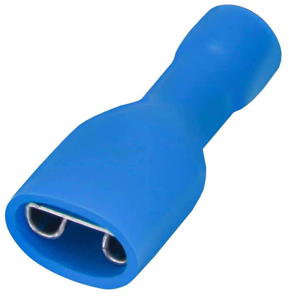 Connettore faston femmina isolato 6.3mm blu 1.5-2.5mm